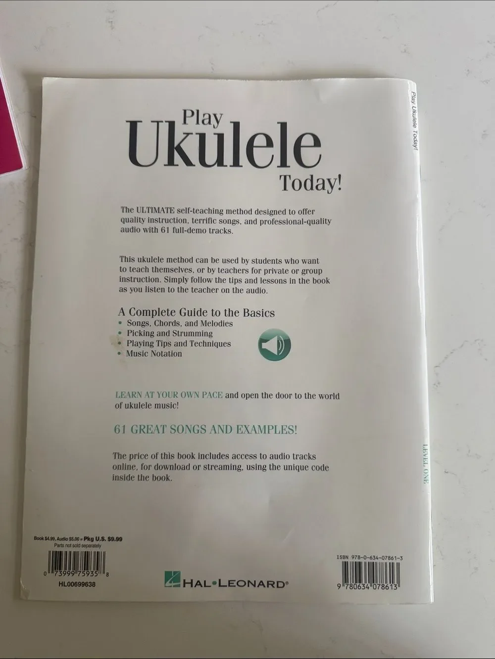 Lot of 2 books Play Ukulele Today! Beginner Lesson Book - White
